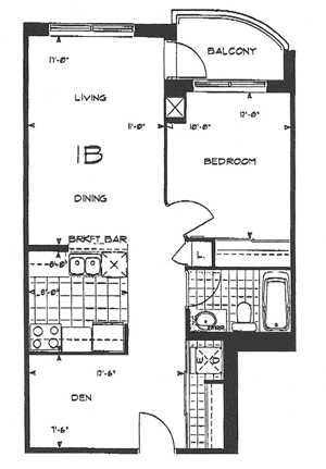 Forest Vista - 1 Bedroom Floorplan