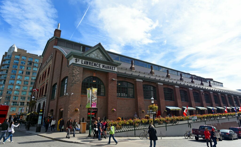 The exterior of the St. Lawrence Market.