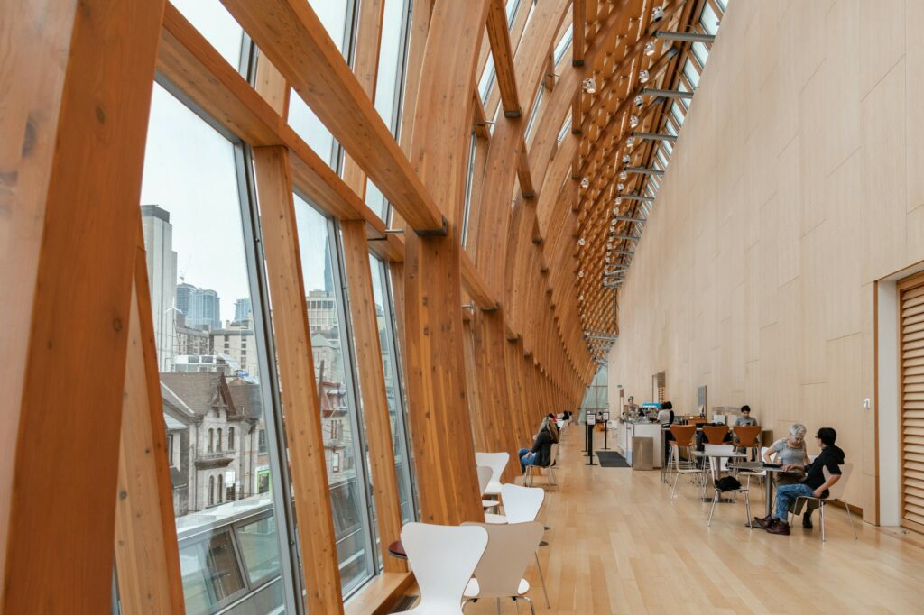 Architectural details and windows at the AGO.
